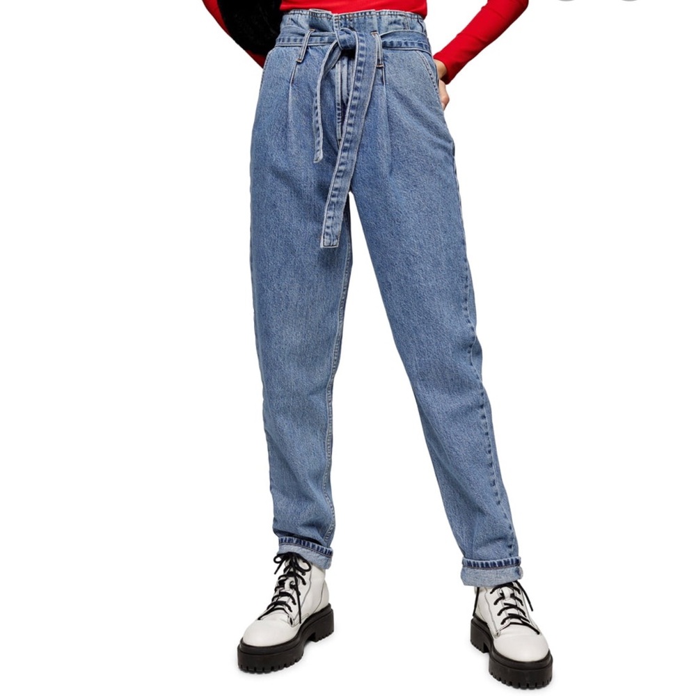 SWS Paper Bag Waist High Rise Jeans